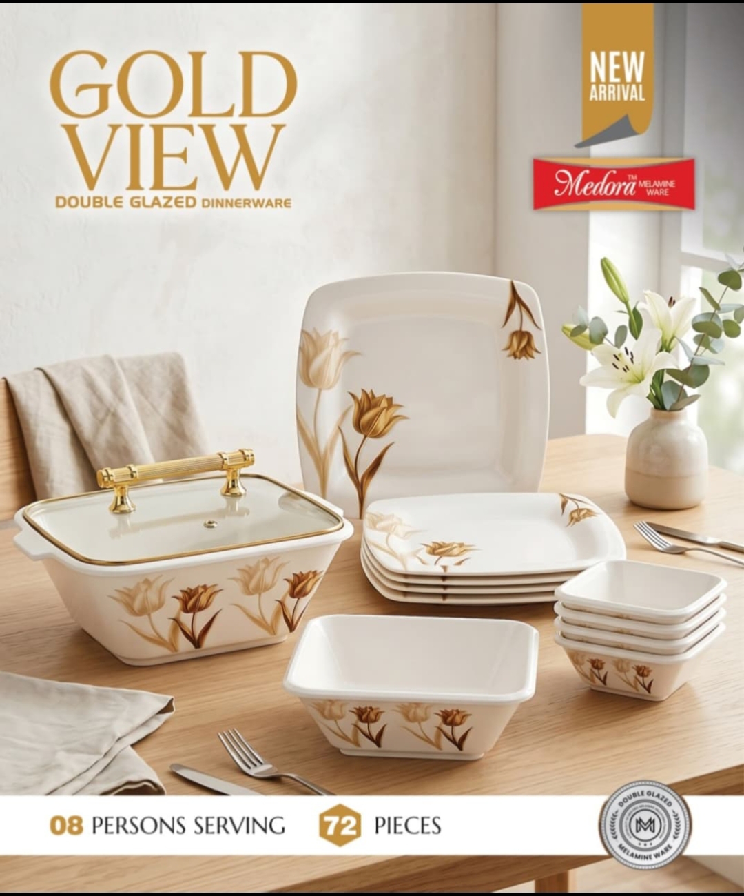 Gold View Dinner Set